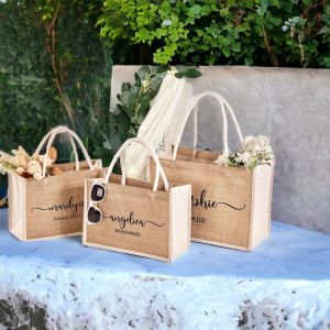 Printed Jute Gift Bag