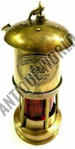 Nautical Antique Brass Minor Oil Lamp, Packaging Type : Box