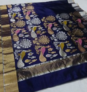 Printed Chanderi Pure Silk Saree Casual Wear, Festival Wear, Party Wear, Wedding Wear, Age Group : Adults