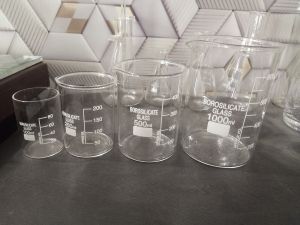 Glass Beaker, Color : Transparent For Lab Use