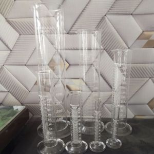 Glass Measuring Cylinder, Color : Transparent, Storage Capacity : 200 Ml For Chemical Laboratory