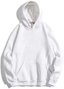 Ladies Pullover White Cotton Hoodies