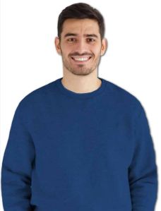 Mens Premium Cotton Navy Blue Sweatshirt