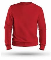 Mens Premium Cotton Red Sweatshirt