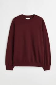 Mens Pure Cotton Maroon Sweatshirt