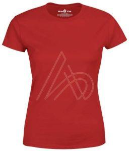 Ladies Cotton Red Round Neck T-shirts