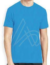 Mens Premium Poly Cotton Sky Blue Round Neck T-shirts