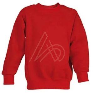 Mens Pure Cotton Red Sweatshirt