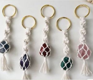 macrame key chain holder