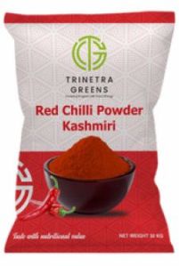 Trinetra Greens Kashmiri Red Chilli Powder, Packaging Type : Plastic Bag, Packaging Size : 30 Kg For Mild Heat