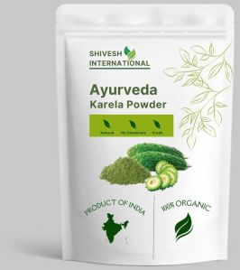 Raw Organic Ayurveda Karela Powder, Color : Dark Green