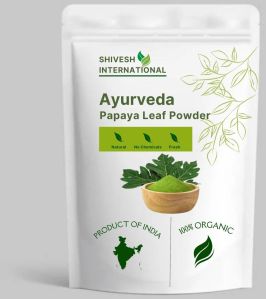 Natural Ayurveda Papaya Leaf Powder, Color : Green, Packaging Type : Plastic Packets For Cosmetics