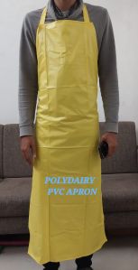 Polydairy Plastic Aprons, Color : Yellow, White, Blue, Technics : Washable