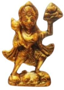 Sep Polished Aluminium Hanuman Statue, Color : Golden For Office, Home, Gifting