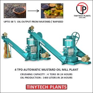 Tinytech Plants Electric Mild Steel Edible Oil Extraction Machinery, Voltage : 440v