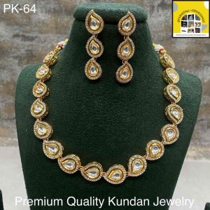 Gold Kundan Jewellery Necklace Engagement, Party, Wedding