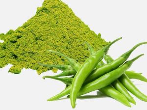 Blended Dehydrated Green Chilli Powder 6-12 Months, Packaging Size : 5-25kg, Packaging Type : Plastic Bag