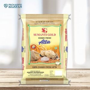 Printed BOPP Atta Packaging Bag, Capacity : 5 Kg, Closure Type : Heat Seal For Flour Industry