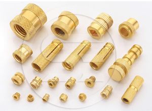 Copper Brass Knurling Inserts, Color : Golden