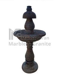 5 Feet Black Marble Fountain For Decoration