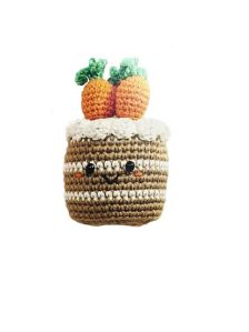 Crochet Stuffed Carrot Cake Toy