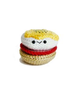 Crochet Stuffed Egg Benedict Toy