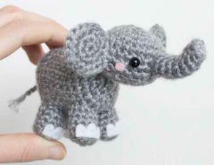Crochet Stuffed Elephant Toy
