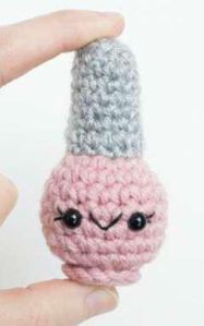 Crochet Stuffed Nail Polish Toy
