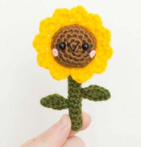 Crochet Stuffed Sunflower Toy