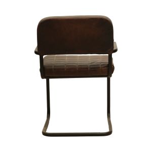 iron leather chair