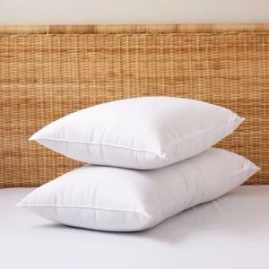 Plain White Rectangular Bed Pillow