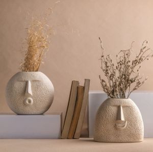 ceramic face vase