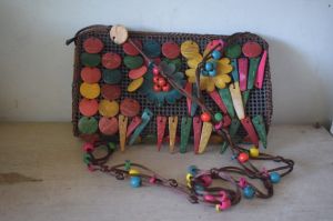 multi color handbag