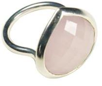 Ladies Pink Chalcedony Sliver Ring