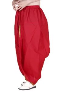 28 Inch Mens Readymade Red Cotton Dhoti