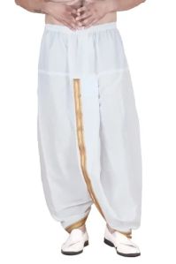 28 Inch Mens Readymade White Cotton Dhoti