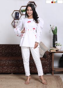 Ladies White Co-Ord Set