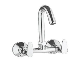 Leaf Collection Brass Sink Mixer with Swinging Spout