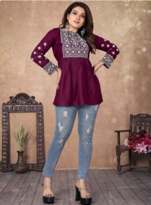 Short Kurti Rayon Fabric