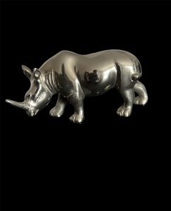 aluminium rhino statue