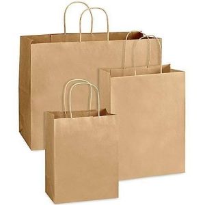 Brown Plain & Thank You Paper Carry Bags