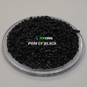 pom plain black plastic granules