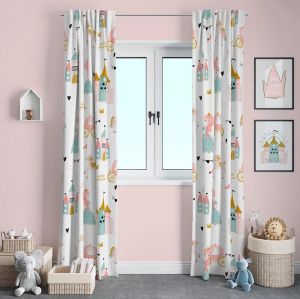 Kids Shiny Polyester Printed Curtains