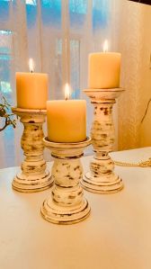 Vintage Wooden Candle Stand