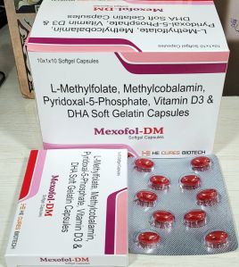L-Methylfolate, Methylcobalamin, Pyridoxal-5-Phosphate, Vitamin D3 & DHA Soft Gelatin Capsules