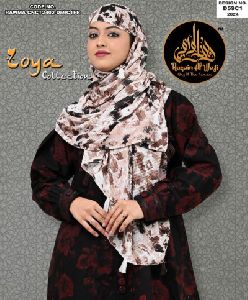 D59 C1 Women Printed Turkish Abaya Coat