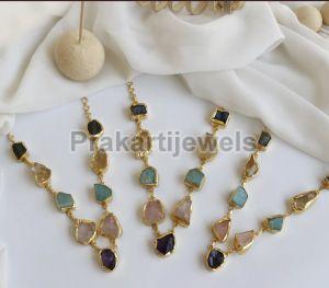 Ladies Multi Stone Necklace