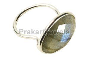Ladies Silver Uneven Lab Ring