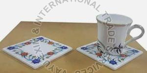 Marble Square Tea Coaster Set