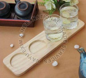 Wooden Water Glass Tray